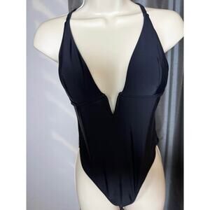 CUPSHE Women X-Small Swimsuit 1-Piece Bathing Suit Deep V Neck Crisscross